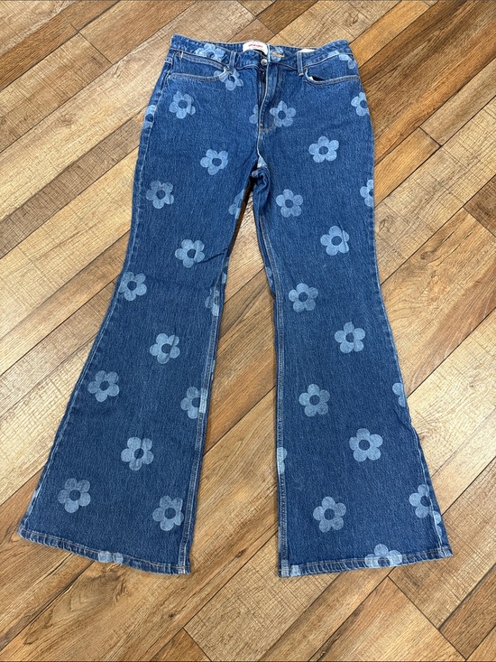 Wrangler Denim - Wrangler Floral Print Dark Blue Flared Jeans